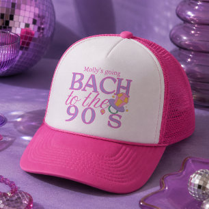 Rolig Rosa och Lila 90-tals Retro Möhippa Keps