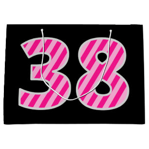 Rolig Rosa Randig "38"; Glad 38-årsdag; Namn
