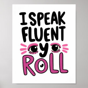 Rolig Rosa Sarksastisk Citat Poster