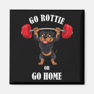 Rolig Rottweiler Tränings T-Shirt Rottie Fitness G Magnet