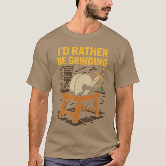 Rolig RPG-spel Punspelet Slipstensbruk Loot Fa T Shirt (Framsida)