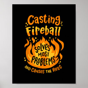 Rolig Rpg Spelare Nördigt Gjuter Firell Löser De F Poster