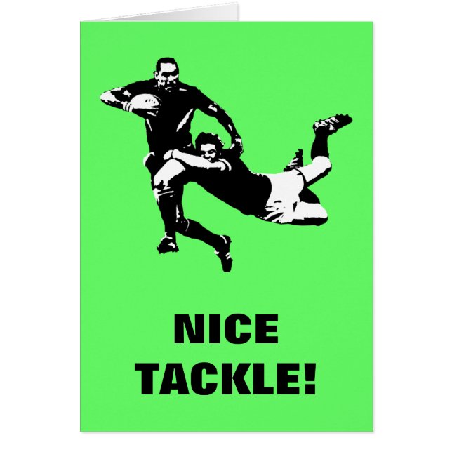 Rolig Rugby Hälsningskort (Framsidan)