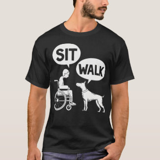 Rolig rullstol för hundar t shirt