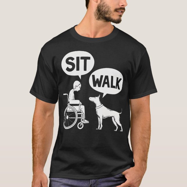 Rolig rullstol för hundar t shirt (Framsida)