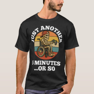 Rolig rullstol spelande skelett spelare funktionsh t shirt
