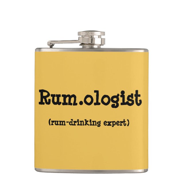 Rolig Rum.ologist-citationsteckenflaska Fickplunta (Framsidan)