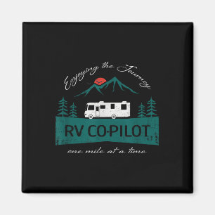 Rolig Rv Co-pilot Husbil Camping  Magnet
