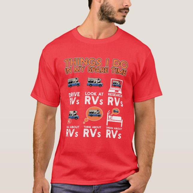 Rolig RV Van Och Utomhus Camping Memes Presentidé  T Shirt (Framsida)