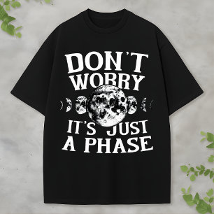 Rolig rymd-citat-design med månens faser t shirt