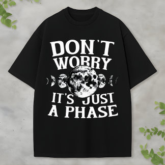 Rolig rymd-citat-design med månens faser t shirt