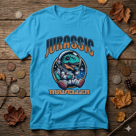 Rolig Rymd Dinosaurie Utomjording Astronaut T-Shir T Shirt