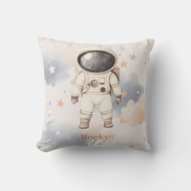 Rolig rymdastronaut Barns  Kudde (Framsida)