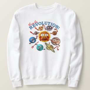 Rolig rymden för planetrevolutionastronom sweatshirt