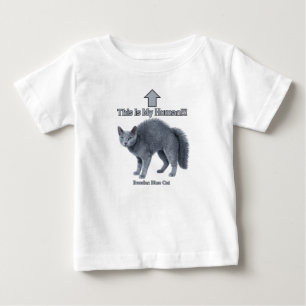 Rolig rysk blå katt – Det här är min människa T Shirt