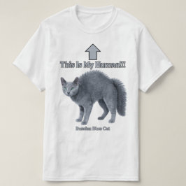 Rolig rysk blå katt – Det här är min människa T Shirt