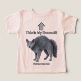Rolig rysk blå katt – Det här är min människa T Shirt