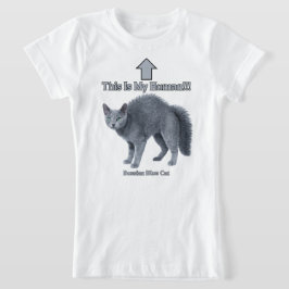 Rolig rysk blå katt – Det här är min människa T Shirt