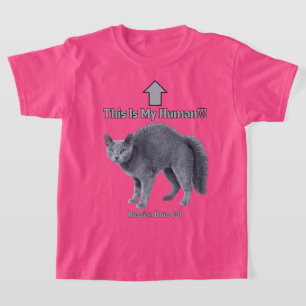 Rolig rysk blå katt – Det här är min människa T Shirt