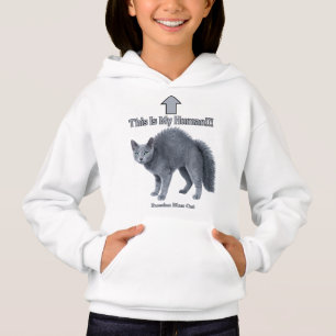 Rolig rysk blå katt – Det här är min människa T Shirt