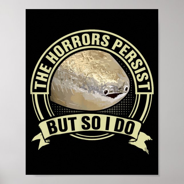 Rolig Sacabambass Fisk Meme Skräck fortsätter Men  Poster (Framsidan)