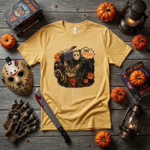 Rolig Säg Boop! Skräckkatt Selfie Jason Mask