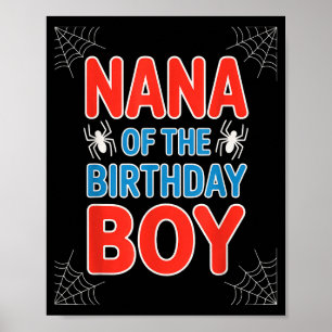 Rolig Sägande Mormor Till Födelsedags Pojken Spind Poster