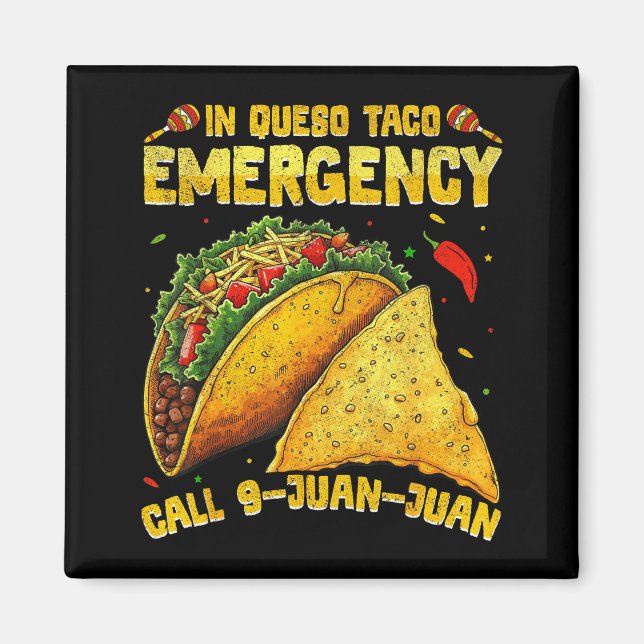Rolig sago meme cinco de mayo mexikansk taco-fest magnet (Framsidan)