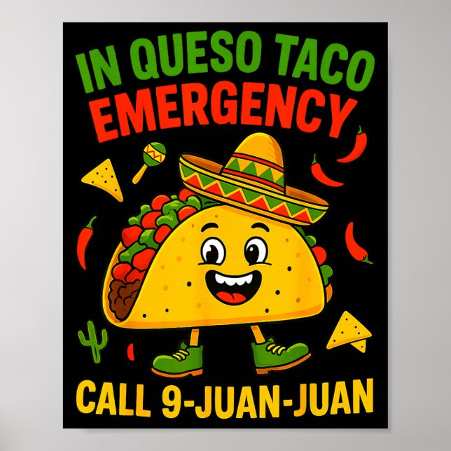 Rolig sagt meme cinco de mayo mexikansk taco-fest poster (Framsidan)