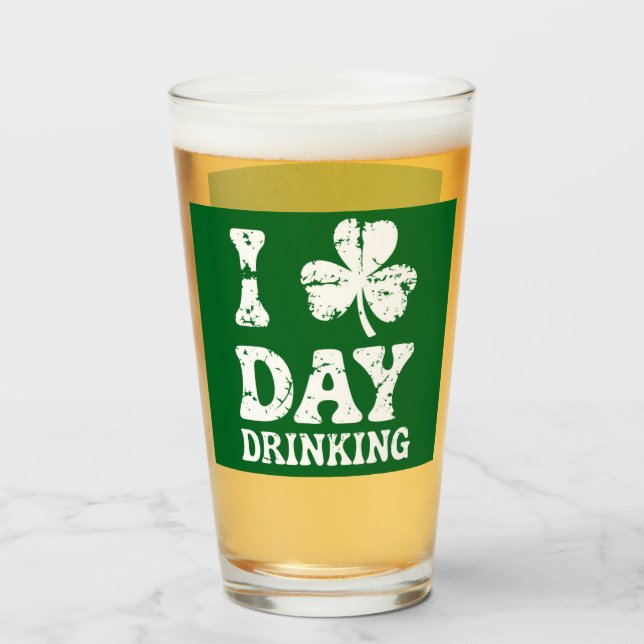 Rolig Saint Patricks Day-fest St Pats Rolig Dryck Glaskopp (Framsida fylld)