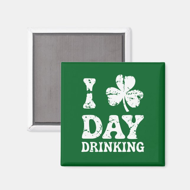 Rolig Saint Patricks Day-fest St Pats Rolig Dryck Magnet (Front/Back)