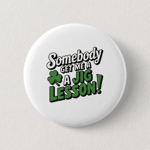 Rolig Saint Patricks Day Irländsk Stolthet Shamroc Knapp