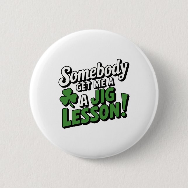 Rolig Saint Patricks Day Irländsk Stolthet Shamroc Knapp (Framsida)