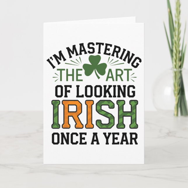 Rolig Saint Patricks Day Irländsk Stolthet Shamroc Kort (Framsida)