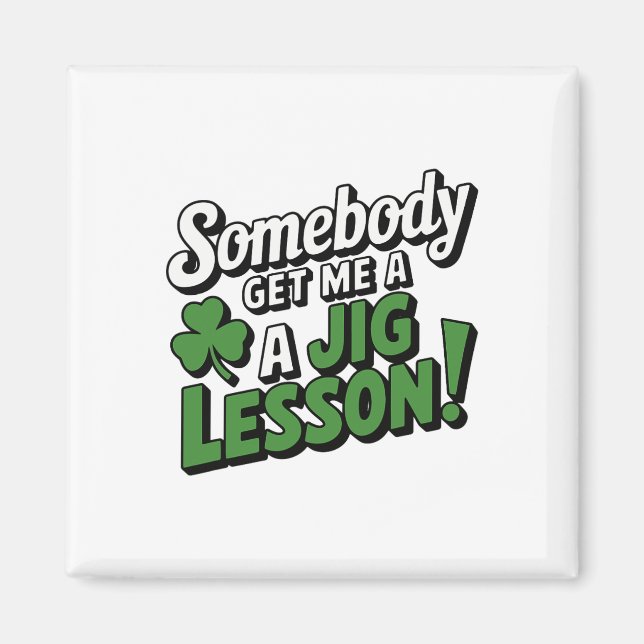 Rolig Saint Patricks Day Irländsk Stolthet Shamroc Magnet (Framsidan)