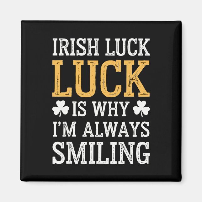 Rolig Saint Patricks Day Irländsk Stolthet Shamroc Magnet (Framsidan)