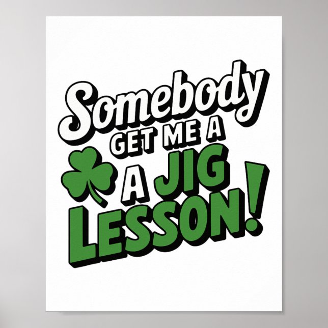 Rolig Saint Patricks Day Irländsk Stolthet Shamroc Poster (Framsidan)