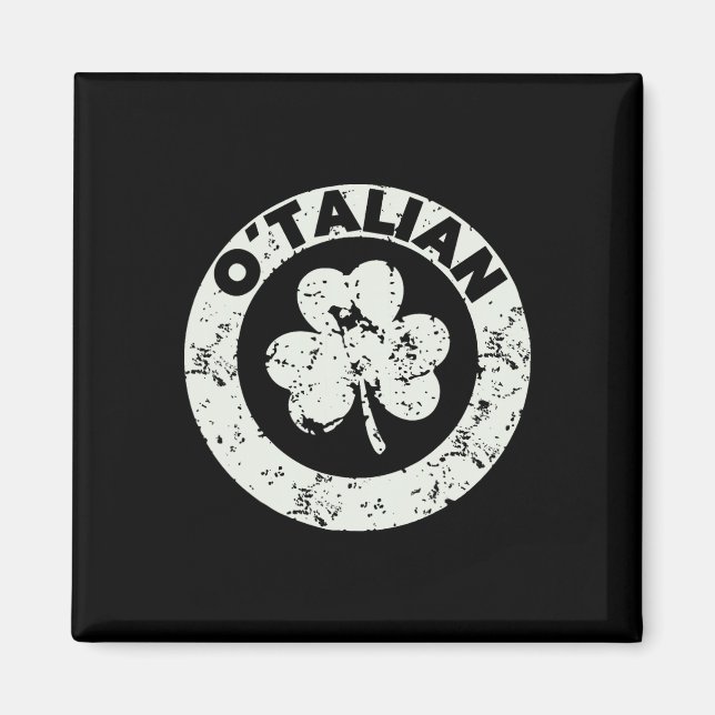 Rolig Saint Patricks Day Italienska Irländska Rela Magnet (Framsidan)