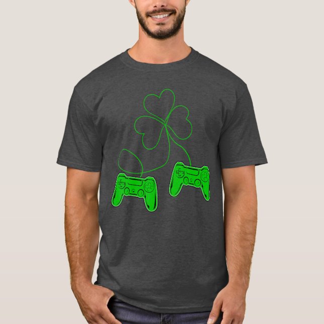 Rolig Saint Patricks Day-present För Spelare Spela T Shirt (Framsida)