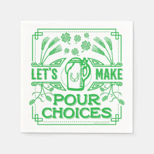 Rolig saint patrick's dayöl häller irländska va pappersservett