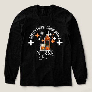 Rolig säkerhet drickande Sjuksköterska ordkonst T Shirt