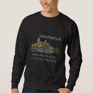 Rolig Salamanca Spanien Souvenir Handritad Konst Lång Ärmad Tröja