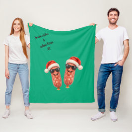 Rolig salami kyssar jul fleecefilt