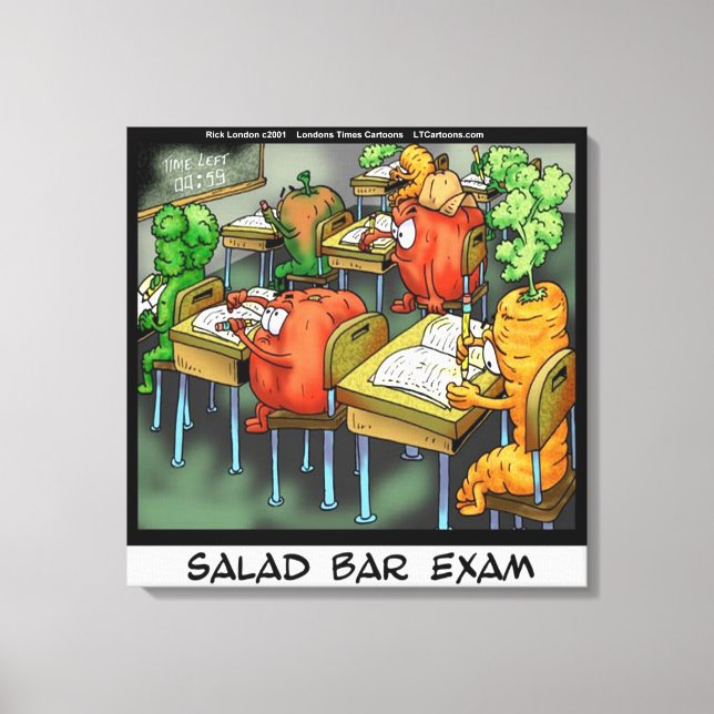 Rolig Salladsbar Tentamen Canvastryck (Framsida)