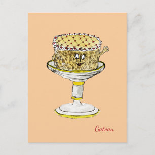 Rolig Sällsam Söt Tårta Konstig Cake Art Humor Vykort
