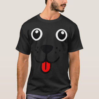 Rolig sällskapsdjur hund valp glad emoticon ansikt t shirt