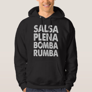 Rolig Salsa Dance Tee Kvinnor Salsa Plena Bomba Ru Hoodie
