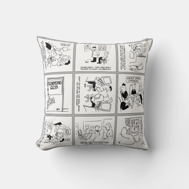 Rolig samling av skämt design kudde (Framsida)