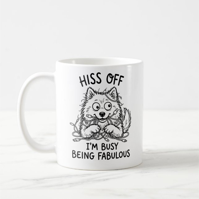 Rolig Samojedmugg Klassisk Kaffemugg (Vänster)