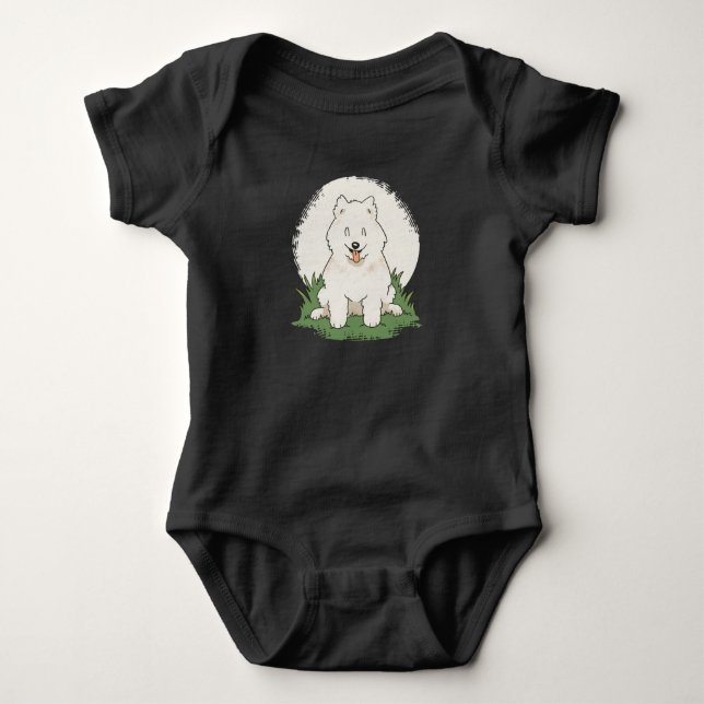 Rolig Samoyed Hund T Shirt (Framsida)